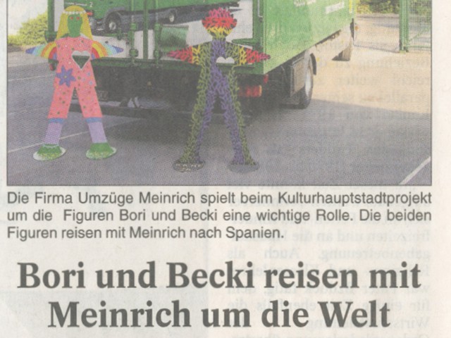 Bori und Becki mit Meinrich um die Welt