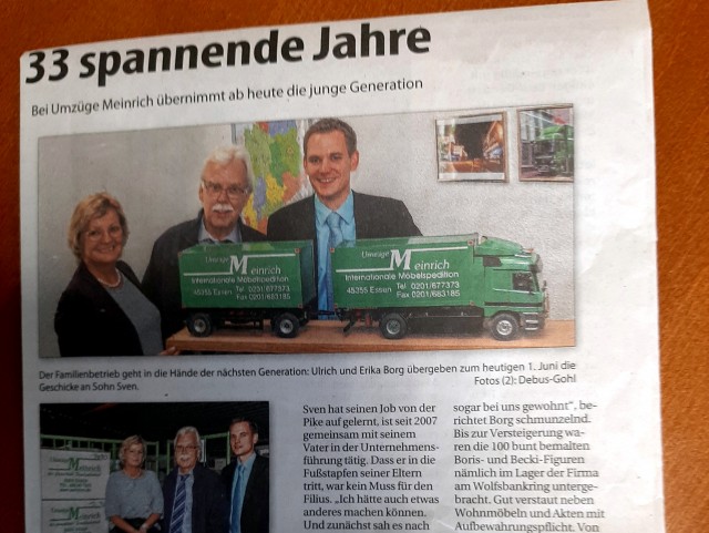 Generationswechsel am 1. Juni 2019